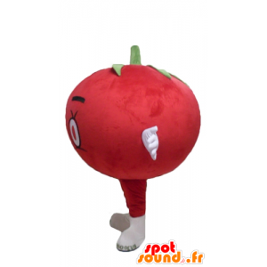 Mascotte de tomate rouge géante, toute ronde et mignonne - MASFR24212 - Mascotte de fruits