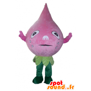 Mascot rosa og grønn blomst, gigantiske, blomst artisjokk - MASFR24213 - Maskoter planter