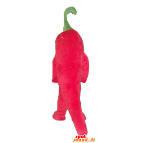 Mascotte de piment rouge géant et rigolo avec de grands yeux - MASFR24214 - Mascotte de légumes