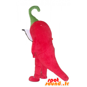 Mascot en grappige gigantische rode paprika met grote ogen - MASFR24214 - Vegetable Mascot