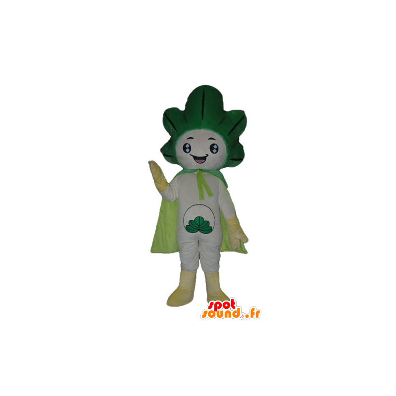 Leek maskot, grønn og hvit kål, gigantiske - MASFR24216 - vegetabilsk Mascot