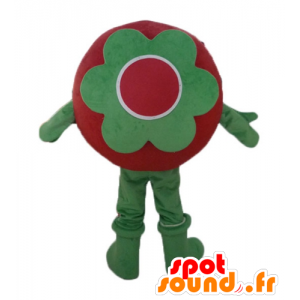 Jätte röd tomatmaskot, rund och söt - Spotsound maskot