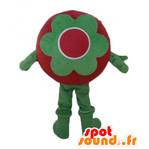 Mascot tomate gigante roja, toda redonda y lindo - MASFR24217 - Mascota de la fruta