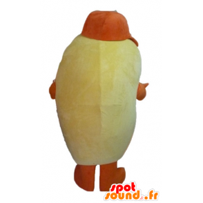 Mascote batata amarela e gigante alaranjada e sorrindo - MASFR24219 - Mascot vegetal