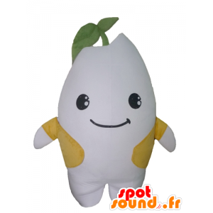 Hvid maskot, kartoffel, plante - Spotsound maskot kostume