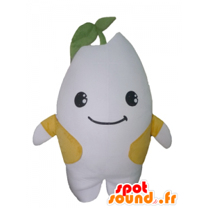 Valkoinen Lumiukko Mascot, peruna, kasvi - MASFR24220 - Mascottes non-classées