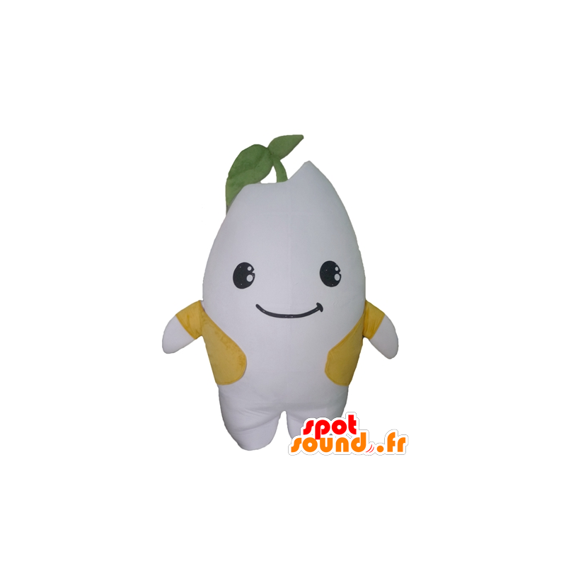 White Snowman Mascot, aardappel, plantaardige - MASFR24220 - Niet-ingedeelde Mascottes