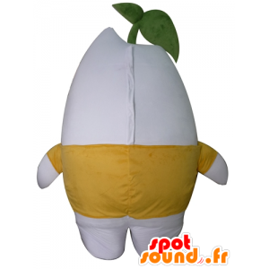 Branco Snowman mascote, batata, planta - MASFR24220 - Mascotes não classificados