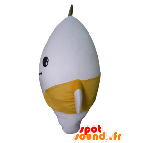 Branco Snowman mascote, batata, planta - MASFR24220 - Mascotes não classificados