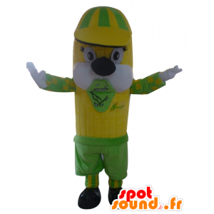 Cob mascotte gele en groene koren, reuze - MASFR24221 - food mascotte