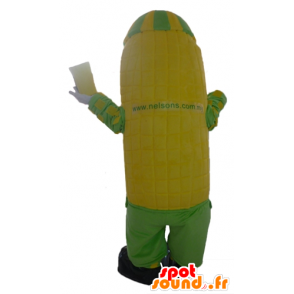 Cob mascotte gele en groene koren, reuze - MASFR24221 - food mascotte