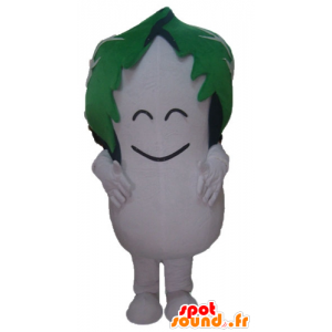 White radish mascot of Dudhi with a sheet over his head - MASFR24224 - Mascots of plants