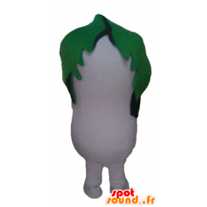 White radish mascot of Dudhi with a sheet over his head - MASFR24224 - Mascots of plants