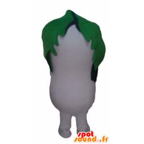 White radish mascot of Dudhi with a sheet over his head - MASFR24224 - Mascots of plants