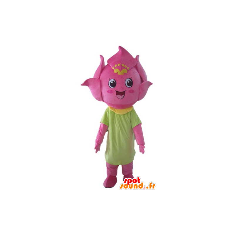 Flower mascot, rose, lily, very cheerful - MASFR24226 - Mascots of plants