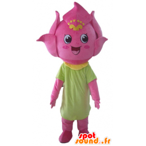 Fiore mascotte, rosa, giglio, molto allegro - MASFR24226 - Mascotte di piante