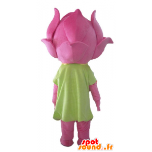 Flower mascot, rose, lily, very cheerful - MASFR24226 - Mascots of plants