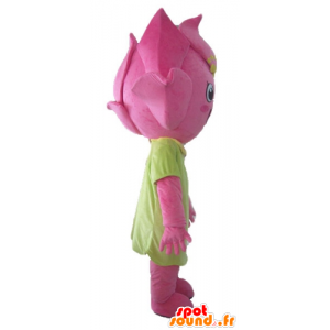 Flower Mascot, rose, lilje, veldig smilende - MASFR24226 - Maskoter planter