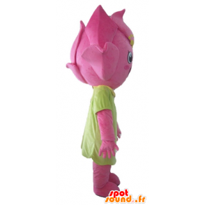 Blumen-Maskottchen, Rose, Lilie, sehr fröhlich - MASFR24226 - Maskottchen der Pflanzen