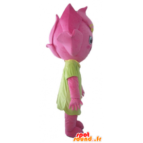 Mascotte de fleur, de rose, de fleur de lys, très souriante - MASFR24226 - Mascottes de plantes