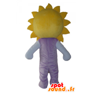 Mascot grande giallo sole, carino e sorridente - MASFR24227 - Mascotte non classificati