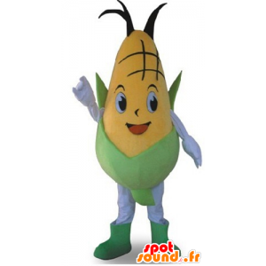 Cob mascotte gigante mais verde e giallo - MASFR24229 - Mascotte di cibo