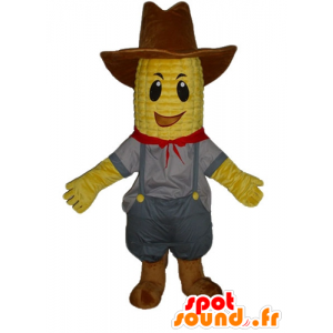 Mascot maïskolf gekleed in cowboy - MASFR24230 - food mascotte