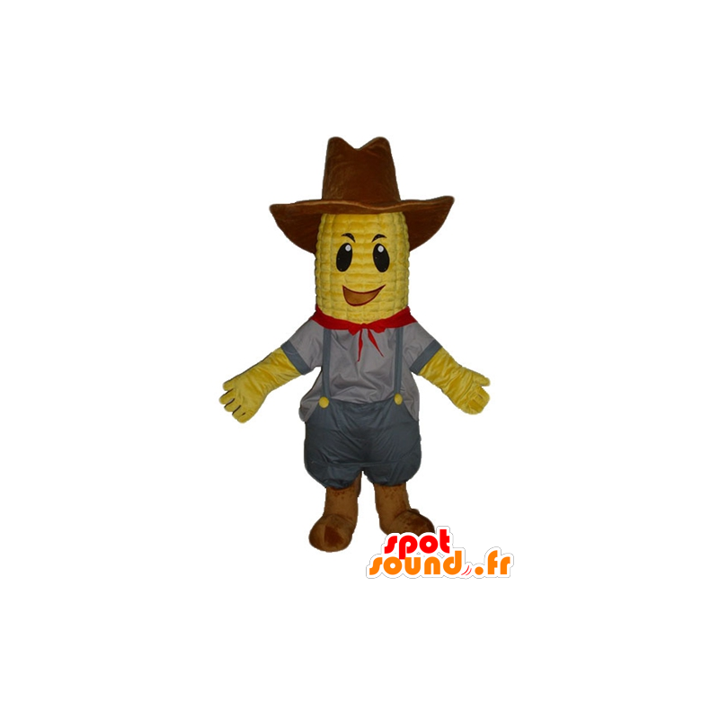 Corncob mascote vestida de cowboy - MASFR24230 - mascote alimentos