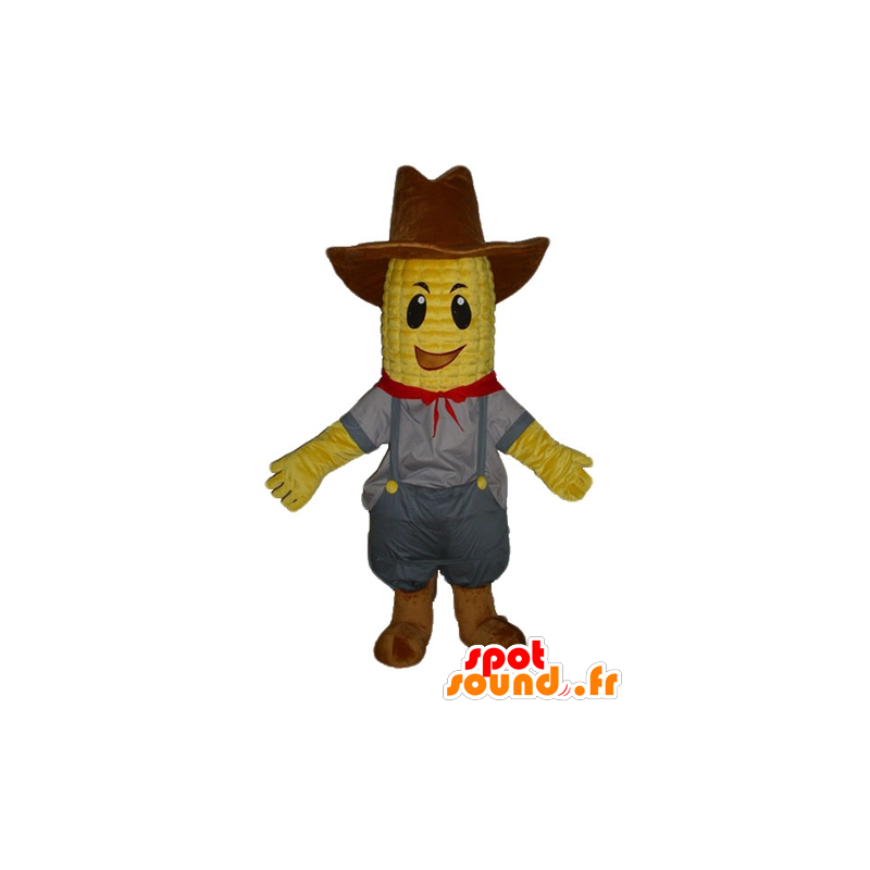 Mascot corncob dressed cowboy - MASFR24230 - Food mascot