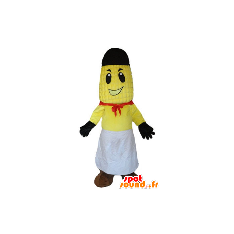 Mascotte d'épi de maïs en tenue cuisinier - MASFR24231 - Mascotte alimentaires