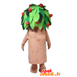 Tree mascot, cherry, brown, green and red - MASFR24232 - Mascots of plants