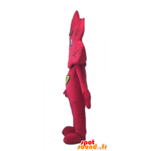 Mascot rotes Blatt, Riesen und lächelnd - MASFR24234 - Maskottchen der Pflanzen