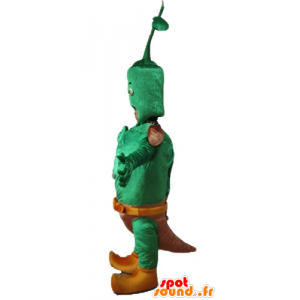 Mascotte de légume vert géant, avec un slip marron - MASFR24235 - Mascotte de légumes