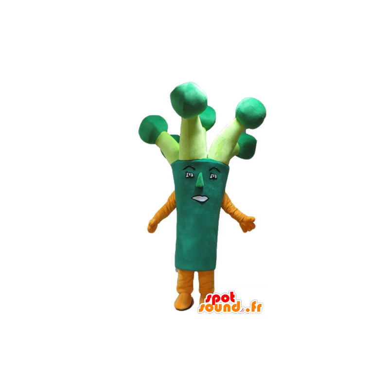 Leek mascot, green broccoli, giant - MASFR24239 - Mascot of vegetables