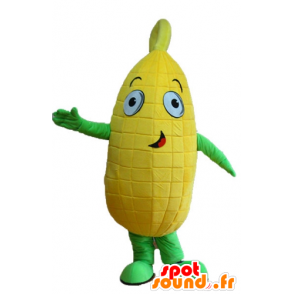 Cob corn giant mascot, yellow and green - MASFR24242 - Food mascot