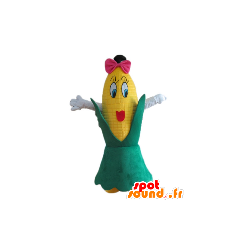 Cob corn giant mascot, feminine and fun - MASFR24244 - Food mascot