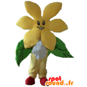 Pretty yellow flower mascot, very cheerful - MASFR24254 - Mascots of plants