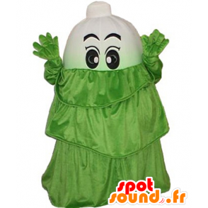 Mascote Leek, vegetal verde, com um vestido verde - MASFR24263 - Mascot vegetal