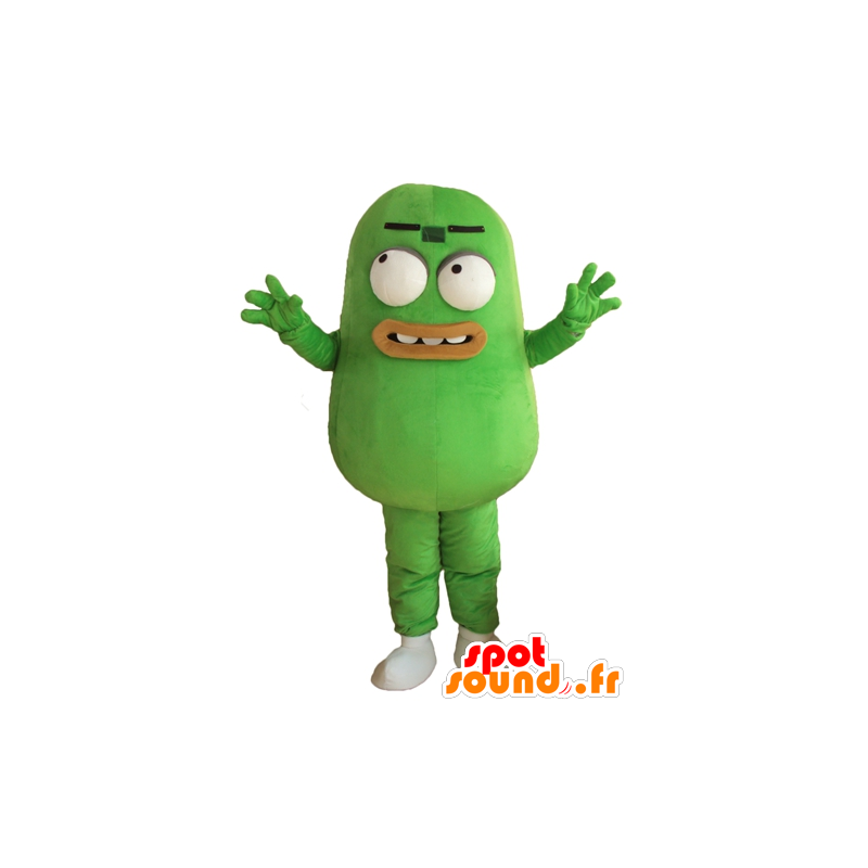 Grøn bønne maskot, grøn grøntsag, kartoffel - Spotsound maskot
