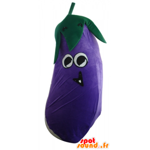 Mascotte d'aubergine géante, violette et impressionnante - MASFR24268 - Mascotte de légumes