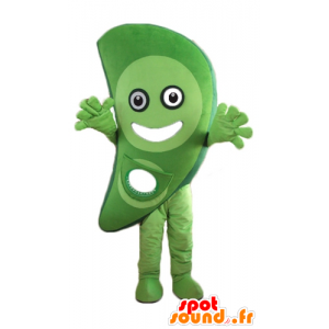 Grøn grøn maskot, frugt, meget smilende - Spotsound maskot