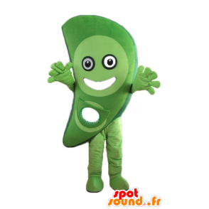 Verde mascotte di verdure, frutta, allegro - MASFR24269 - Mascotte per frutta e verdura