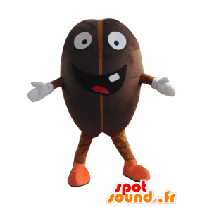 Mascote cacau feijão, feijão de café gigante, alegre - MASFR24270 - frutas Mascot