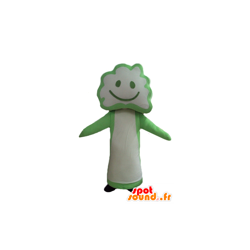 Tree mascot, flower, broccoli, green and white - MASFR24271 - Mascots of plants