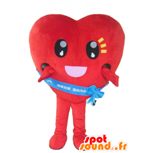 Cuore rosso della mascotte, gigante e toccante - MASFR24282 - Valentine mascotte