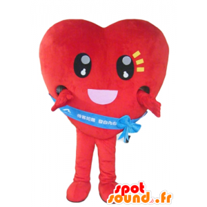 Rød hjerte maskot, kæmpe og rørende - Spotsound maskot kostume