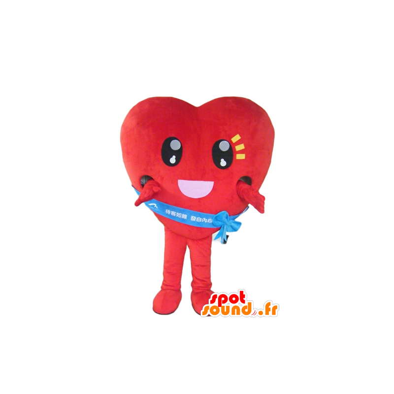 Cuore rosso della mascotte, gigante e toccante - MASFR24282 - Valentine mascotte