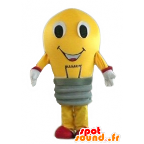 Mascote lâmpada amarela e gigante vermelha - MASFR24283 - mascotes Bulb