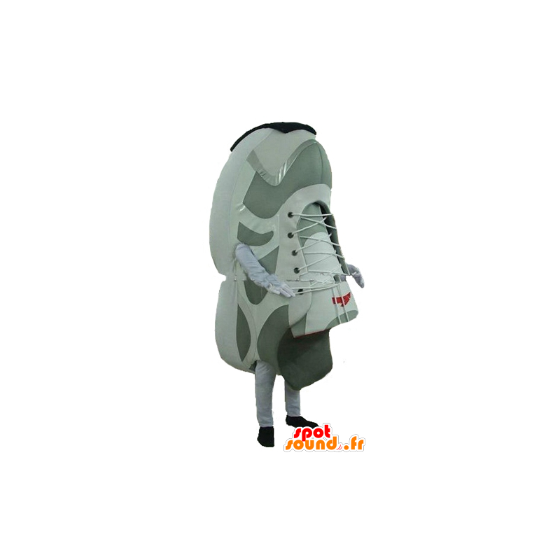 Mascot kenkä, valkoinen ja harmaa koripallo jättiläinen - MASFR24284 - Mascottes d'objets