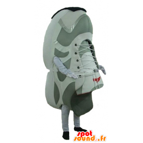 Sapato mascote, branco e cinza gigante de basquete - MASFR24284 - objetos mascotes
